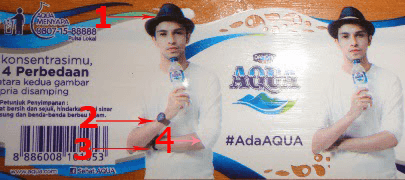 Inilah 4 Perbedaan Gambar 2 Pria pada Kemasan Aqua